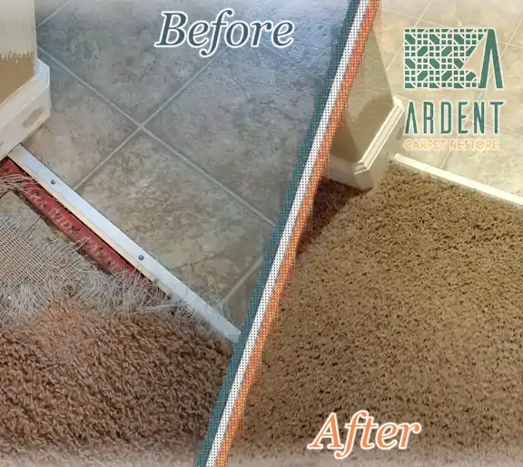 Repair of carpet damaged by a dog